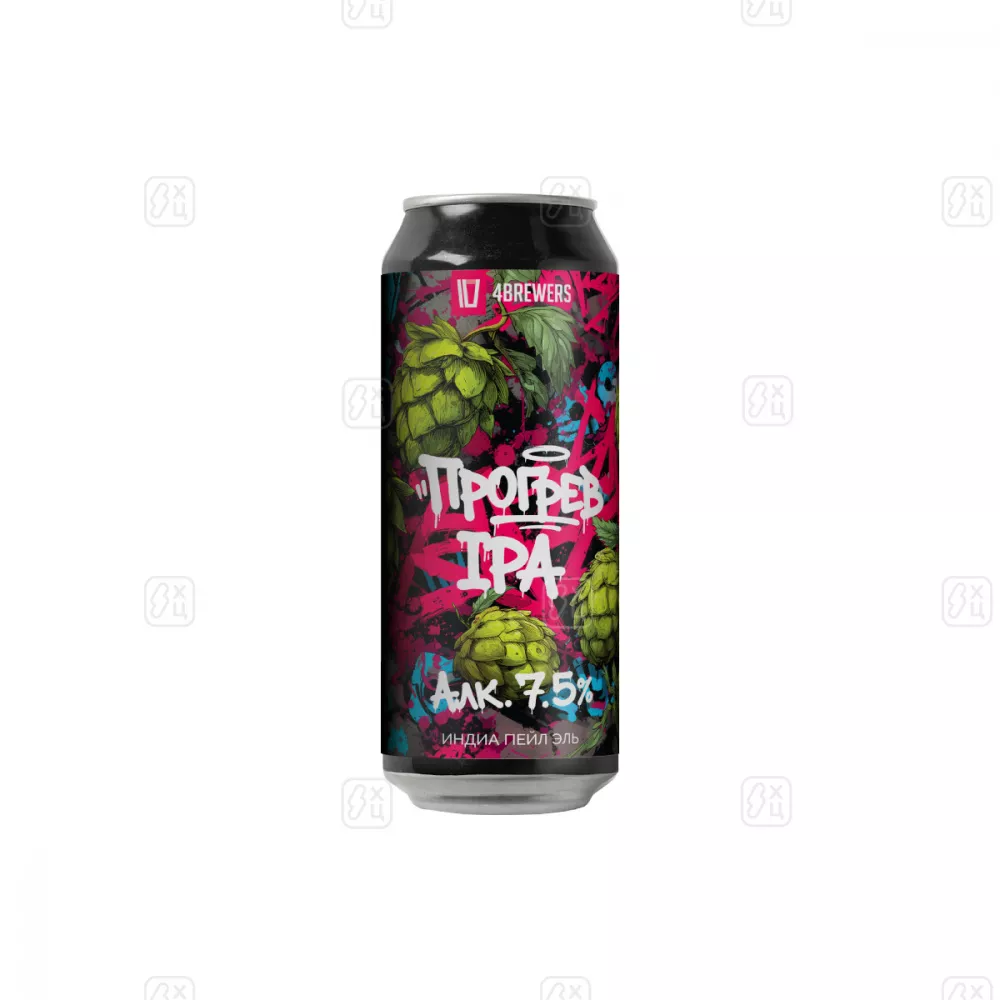 Пиво 4BREWERS ИПЭ 5 (Прогрев IPA) банка 0,45л